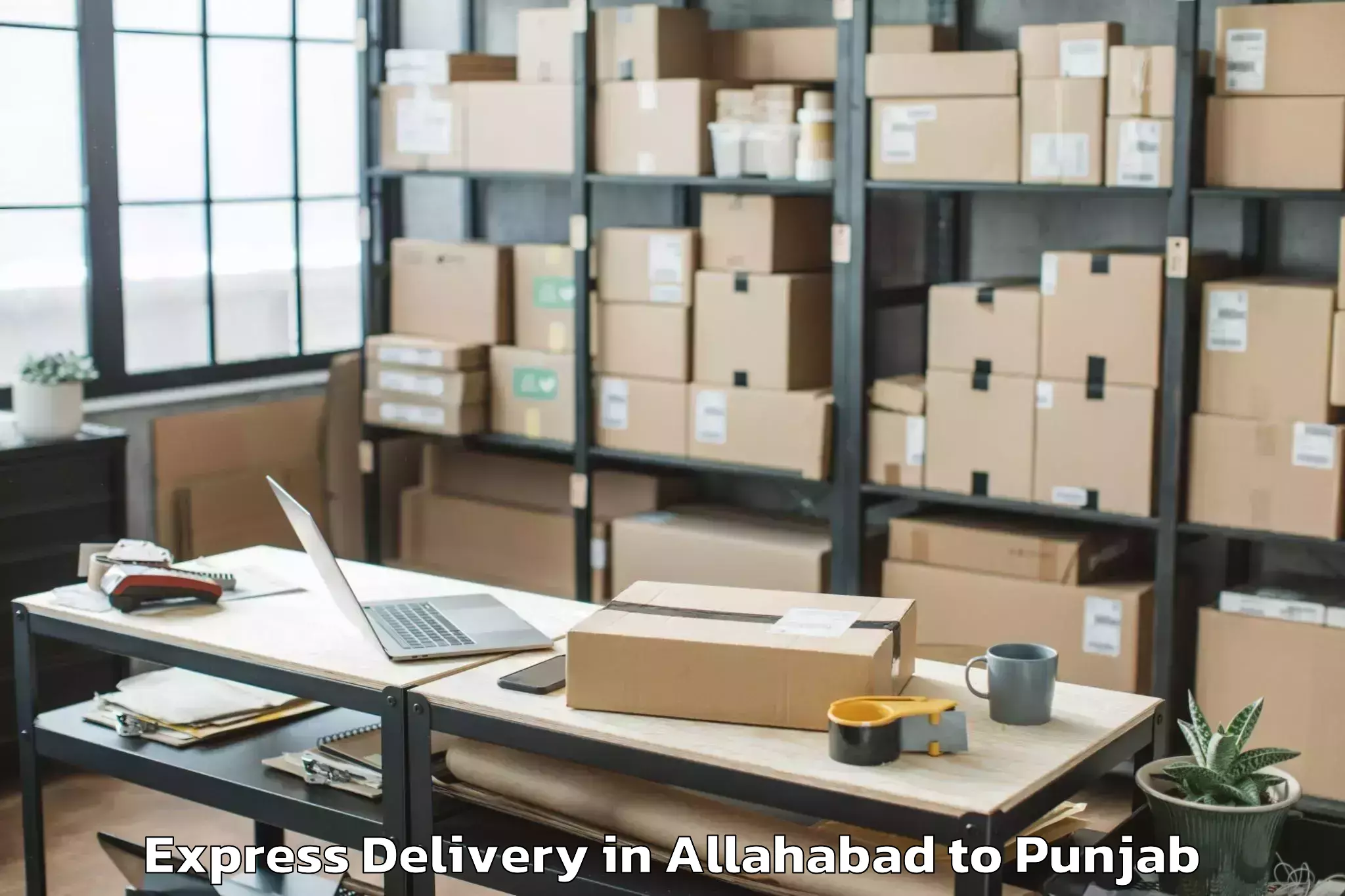 Professional Allahabad to Mukerian Express Delivery